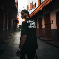 AFRICA'S MOST WANTED TEE BLACK