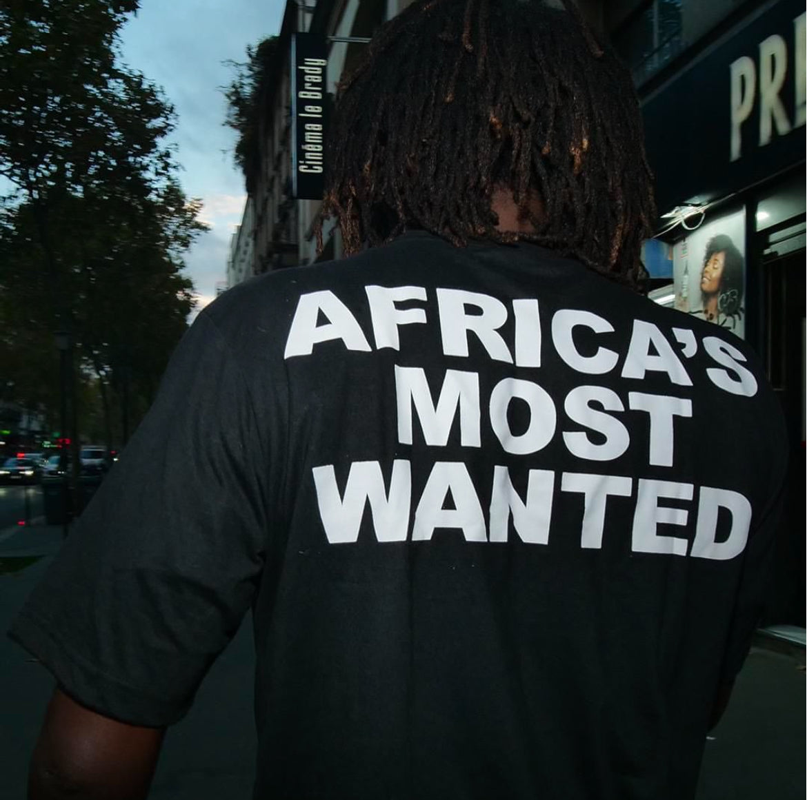 AFRICA'S MOST WANTED TEE BLACK