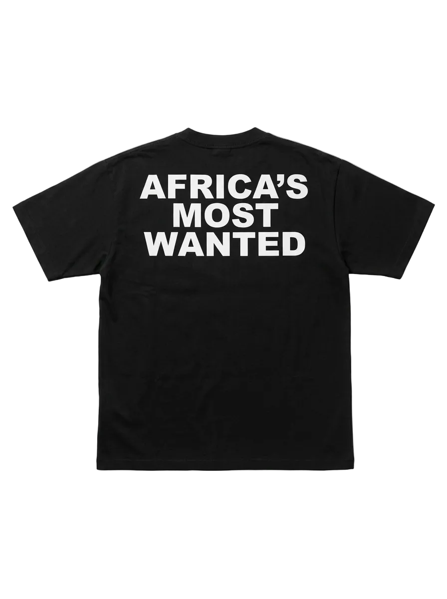 AFRICA'S MOST WANTED TEE BLACK